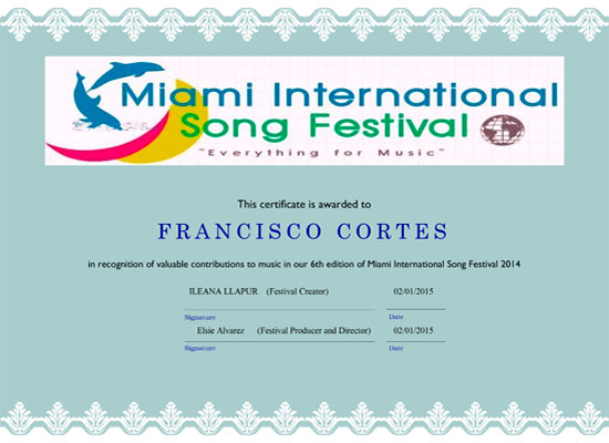 2014 Certificado Miami